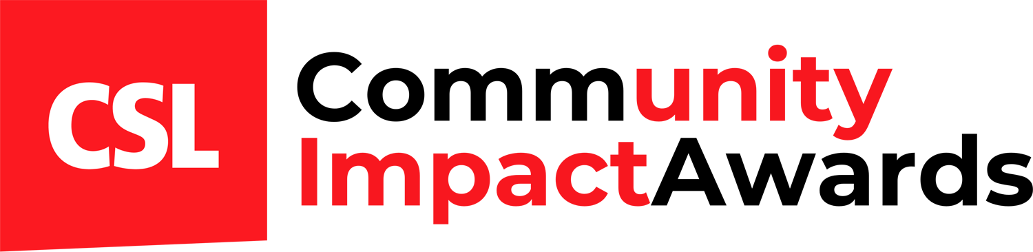 Logo and Text Graphic for the CSL Community Impact Awards